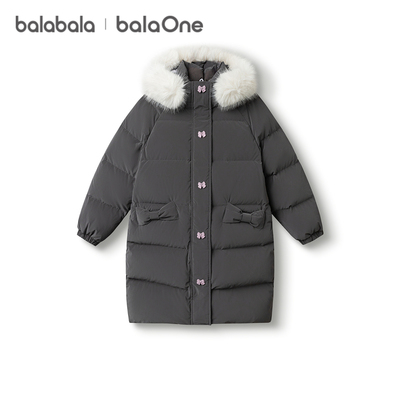 巴拉巴拉羽绒服女童加厚长款上衣
