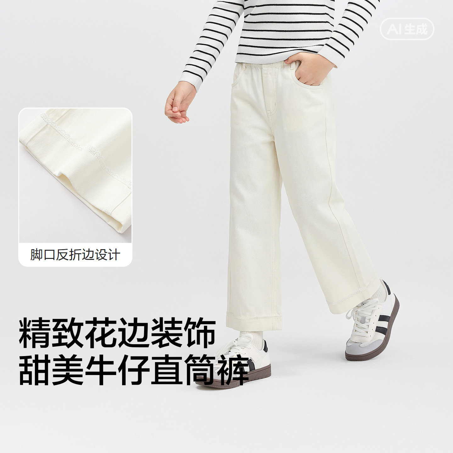 【巴拉巴拉】儿童舒适牛仔裤2件