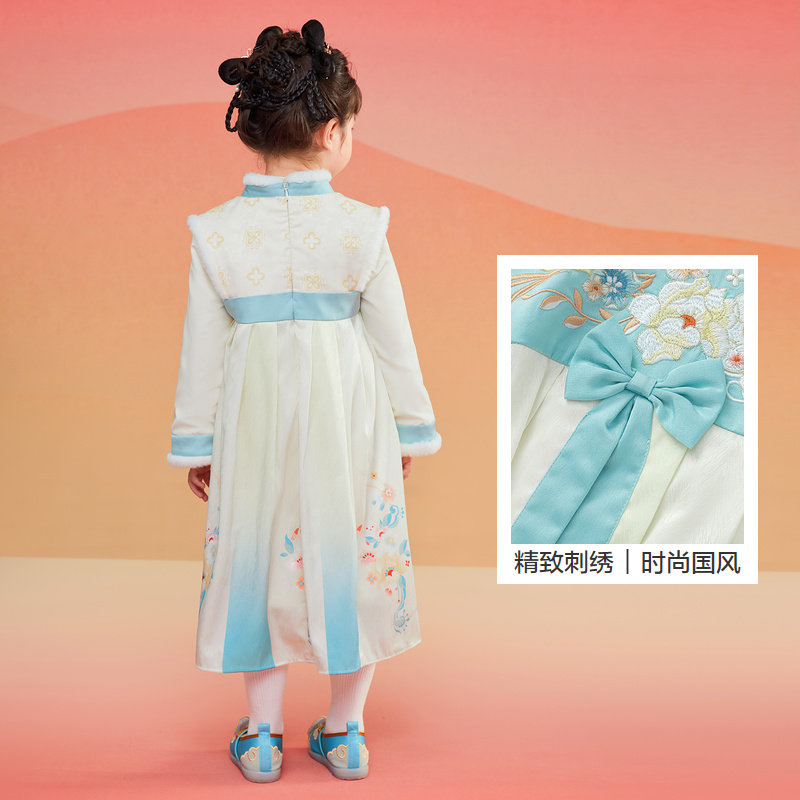 巴拉巴拉童装儿童汉服女童冬装改良襦裙国红色拜年服,淘宝优惠券,粉丝福利购,淘宝优惠卷