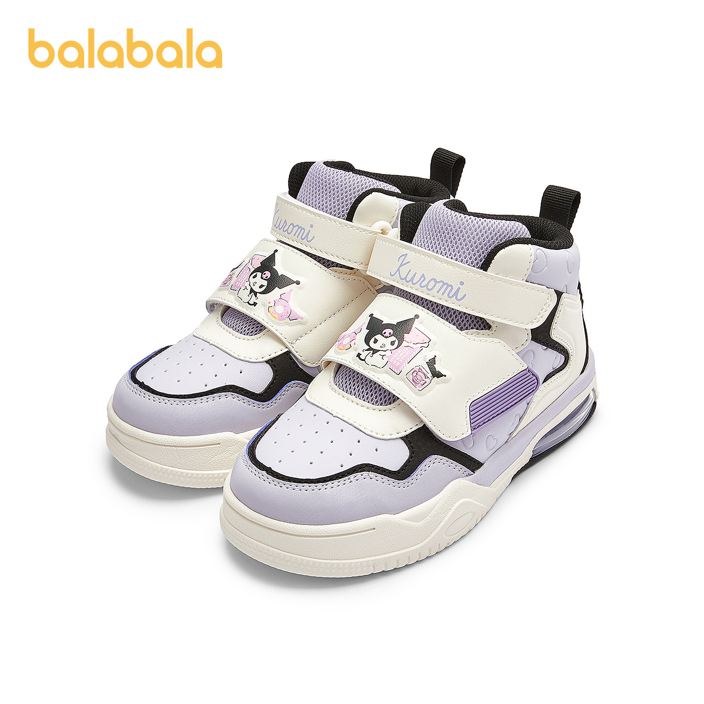 三丽鸥巴拉巴拉童鞋儿童板鞋女童鞋子高帮2025春秋新款运动鞋甜美