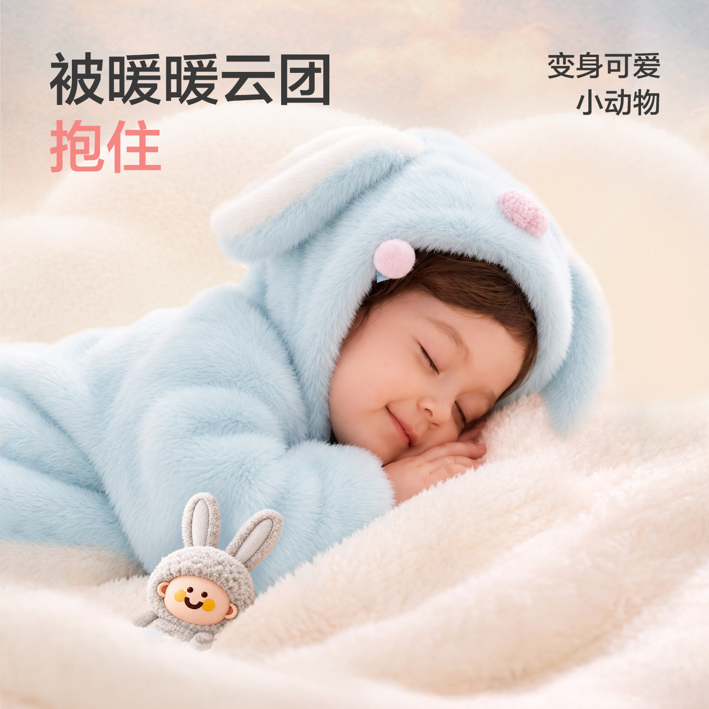 仿貂绒！男女童宝宝外套