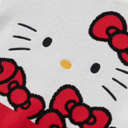 【HelloKittyIP】巴拉巴拉女童新年毛衫2025春秋新款针织衫拜年萌 - 图2
