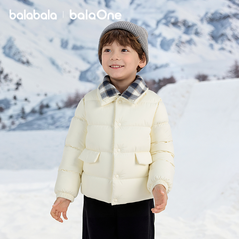 巴拉巴拉balaOne童装儿童羽绒服冬装男童宝宝拼接外套三防2025潮 - 图0