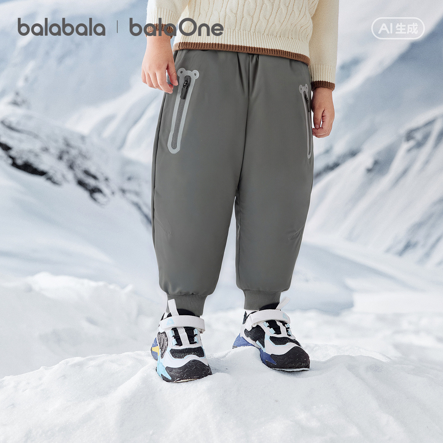 巴拉巴拉balaOne宝宝羽绒裤三防男童女童弯刀裤冬季2025新款长裤,淘宝优惠券,粉丝福利购,淘宝优惠卷