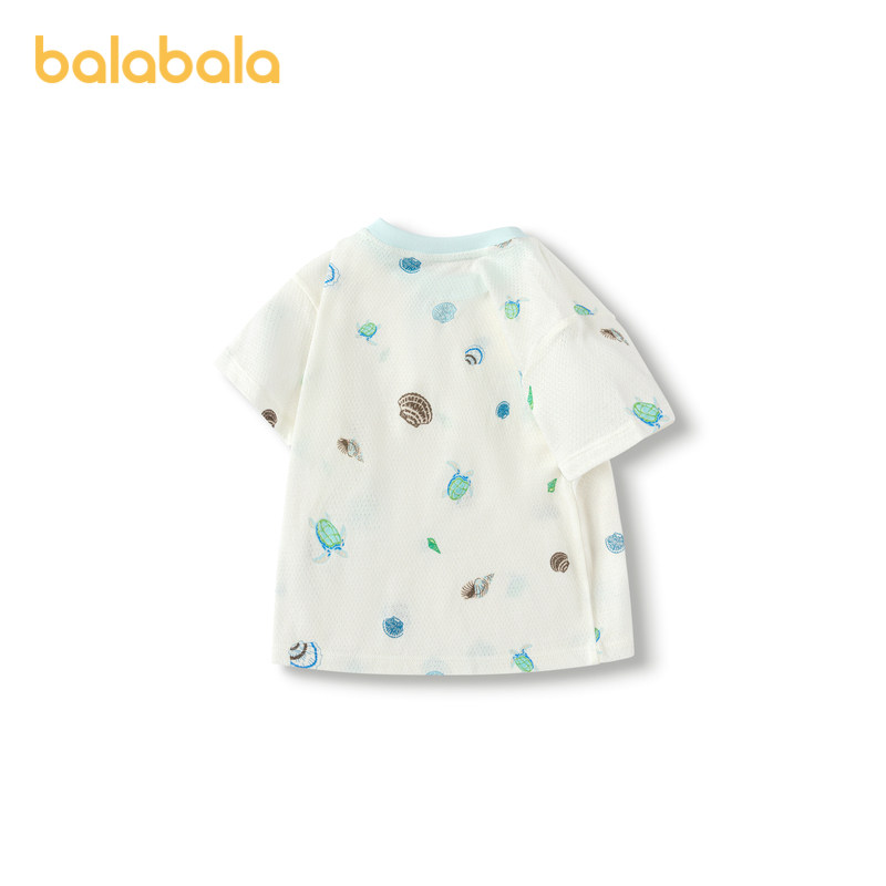 巴拉巴拉婴儿t恤宝宝上衣男童衣服儿童短袖夏装海螺满印柔软透气,淘宝优惠券,粉丝福利购,淘宝优惠卷