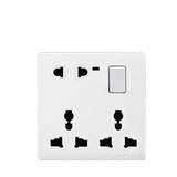 86 тип один открытый восемь сокетов 13A британские розетки тайно установлены в гонконге -стиле универсальный 8 -отверстие два -три -три -три -три -полосы выключателя