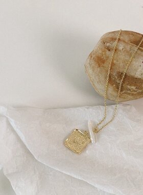 欧美复古淡水巴洛克珍珠吊坠项链