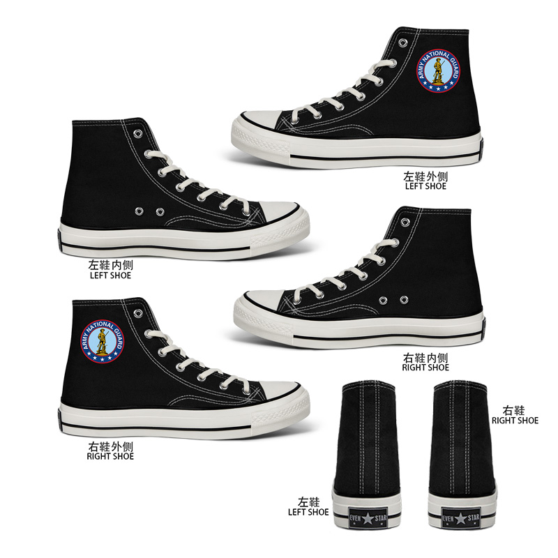 波多黎各PuertoRico陆军高帮帆布鞋男女保卫部队板鞋鞋子设 无界 - 图2