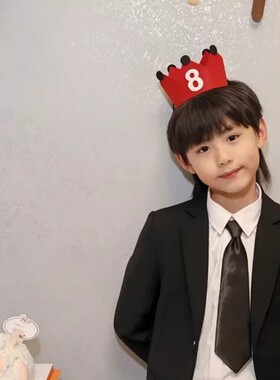 小红书同款红色生日皇冠派对帽