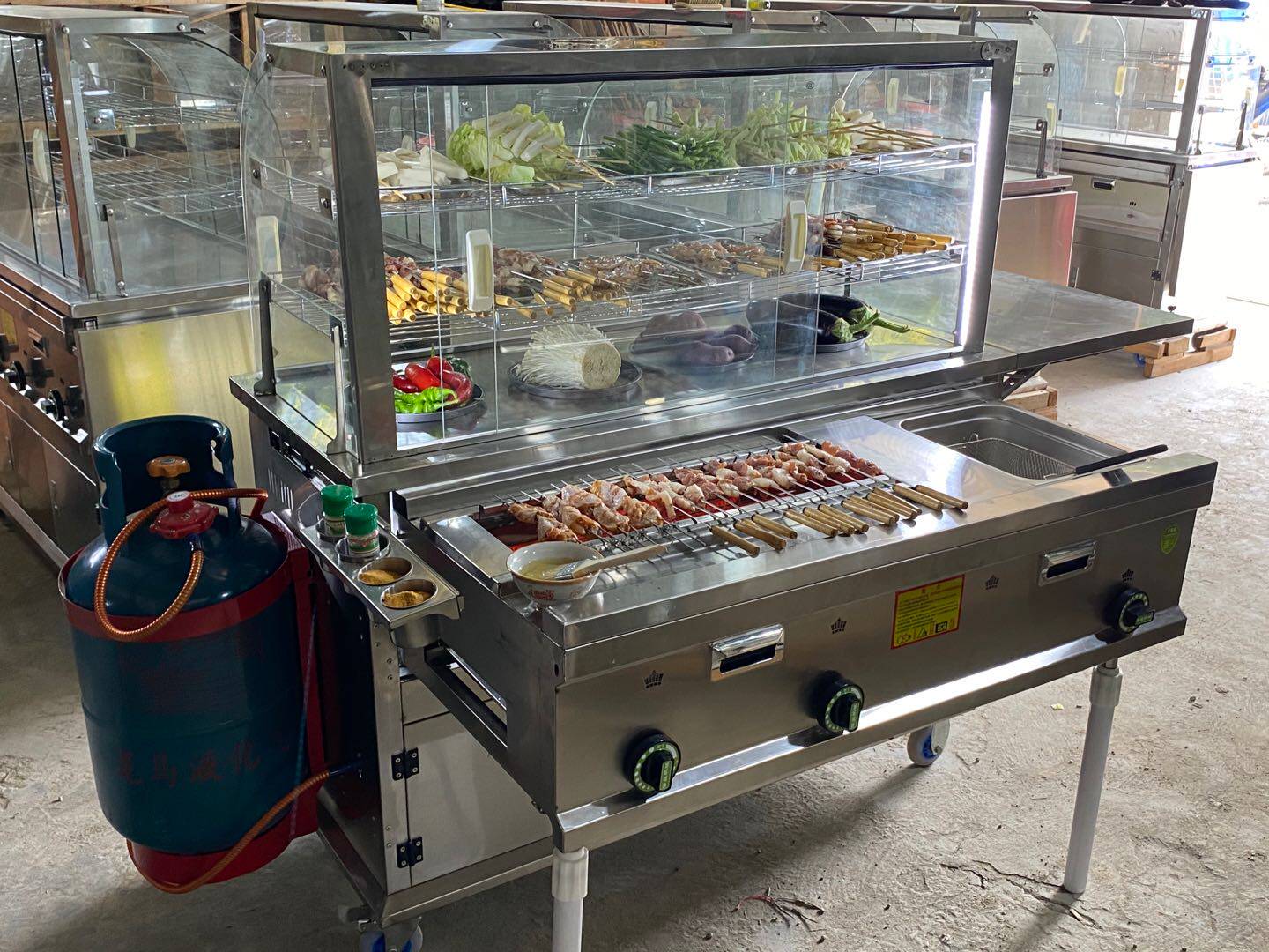 炸串车摆摊小吃车商用三轮烧烤铁板豆腐推车多功能夜市流动餐车