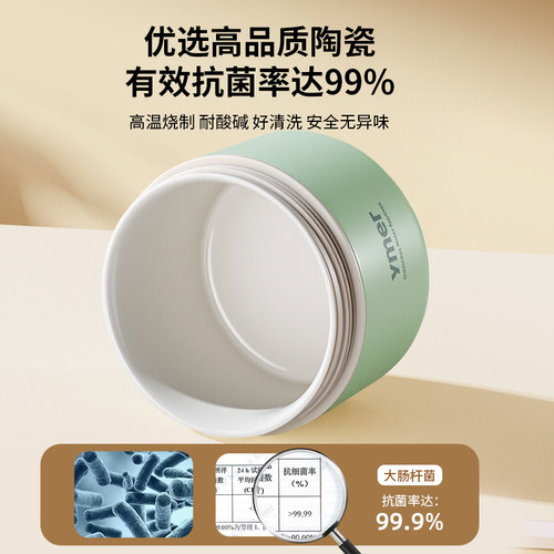 保温饭盒上班族2026新款陶瓷内胆微波炉加热学生带饭便当餐盒小碗 - 图2