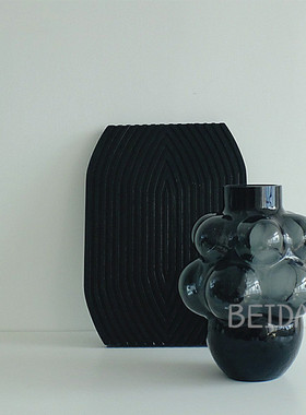 北欧水波纹实木面包板托盘家用