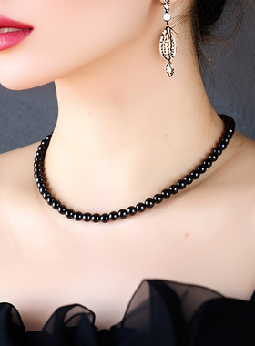 整圈玛瑙百搭时髦锁骨链