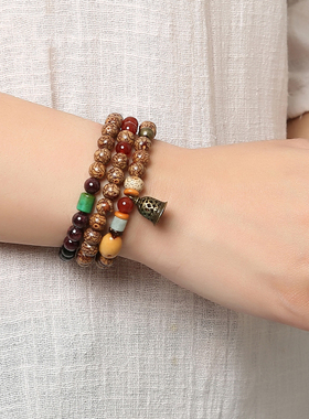 手链铃铛复古文艺简约个性多圈