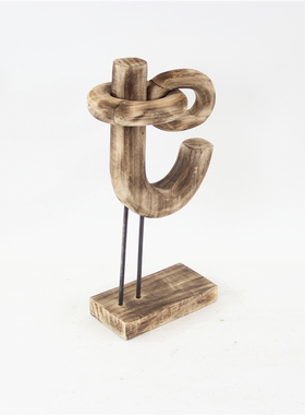 创意仿古木头复古木制工艺品摆件