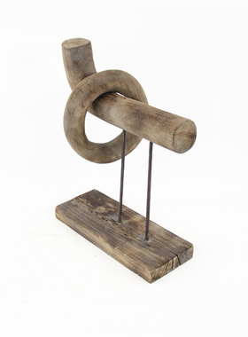 新中式风木质书房博古架艺术品