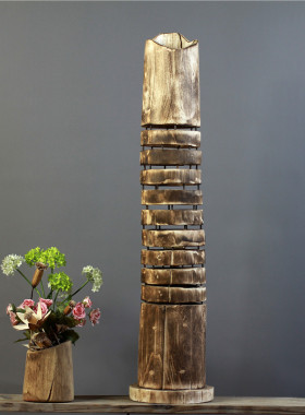 中式轻奢ins风手工木质氛围灯创意家居民宿卧室客厅装饰灯具摆件