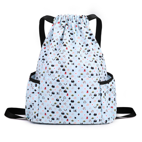 轻便潮流儿童包户外旅行包收纳包跳舞包学生背包补习包双肩抽绳包 - 图1