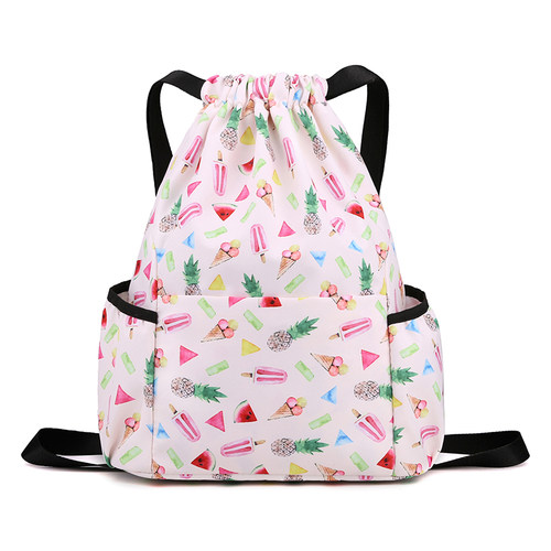 轻便潮流儿童包户外旅行包收纳包跳舞包学生背包补习包双肩抽绳包 - 图2