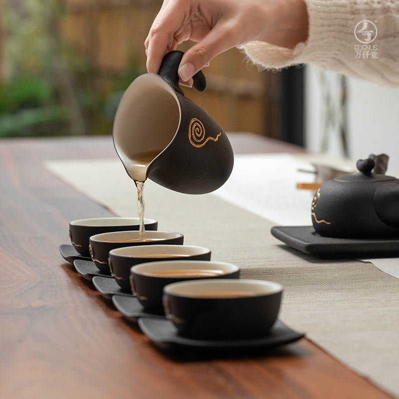 万仟堂茶具套装家用高档轻奢陶瓷功夫茶具整套高端送礼茶具初茶,淘宝优惠券,粉丝福利购,淘宝优惠卷