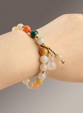 女金丝玉朱砂玛瑙轻奢小众