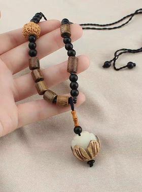 木质项链唐装配饰民族风挂件