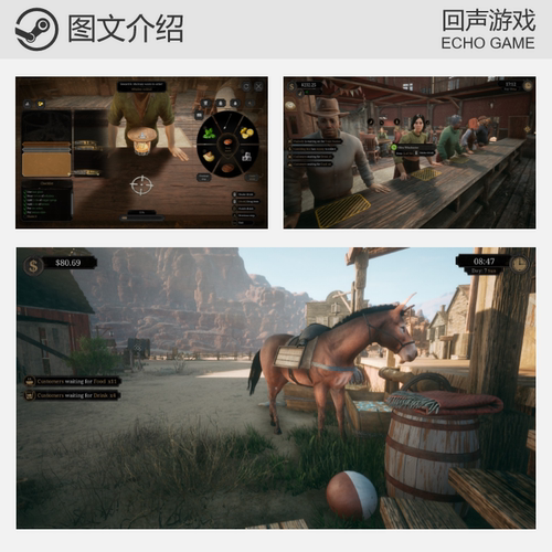 steam国区 酒馆模拟器Saloon Simulator 正版CDKEY pc端 现货秒发 - 图1