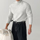 Core-spun knitted sweater half turtleneck solid color inner layer