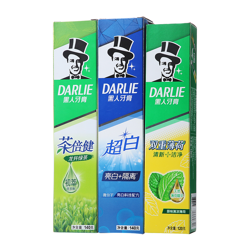 黑人牙膏超白茶倍健双重薄荷牙膏