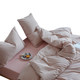 Japanese style small plaid refreshing sheets four-piece set