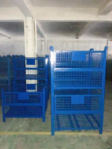 仓储笼折叠固定仓储笼物流台车周转箱笼铁框大铁笼蝴蝶笼仓库储物 - 图1