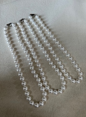 10mm天然深海贝珠珍珠项链超高定精选高品质 颗颗打结 小众颈链