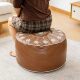 Chinese style light luxury leather pier storage stool seasonal storage box