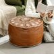 Chinese style light luxury leather pier storage stool seasonal storage box