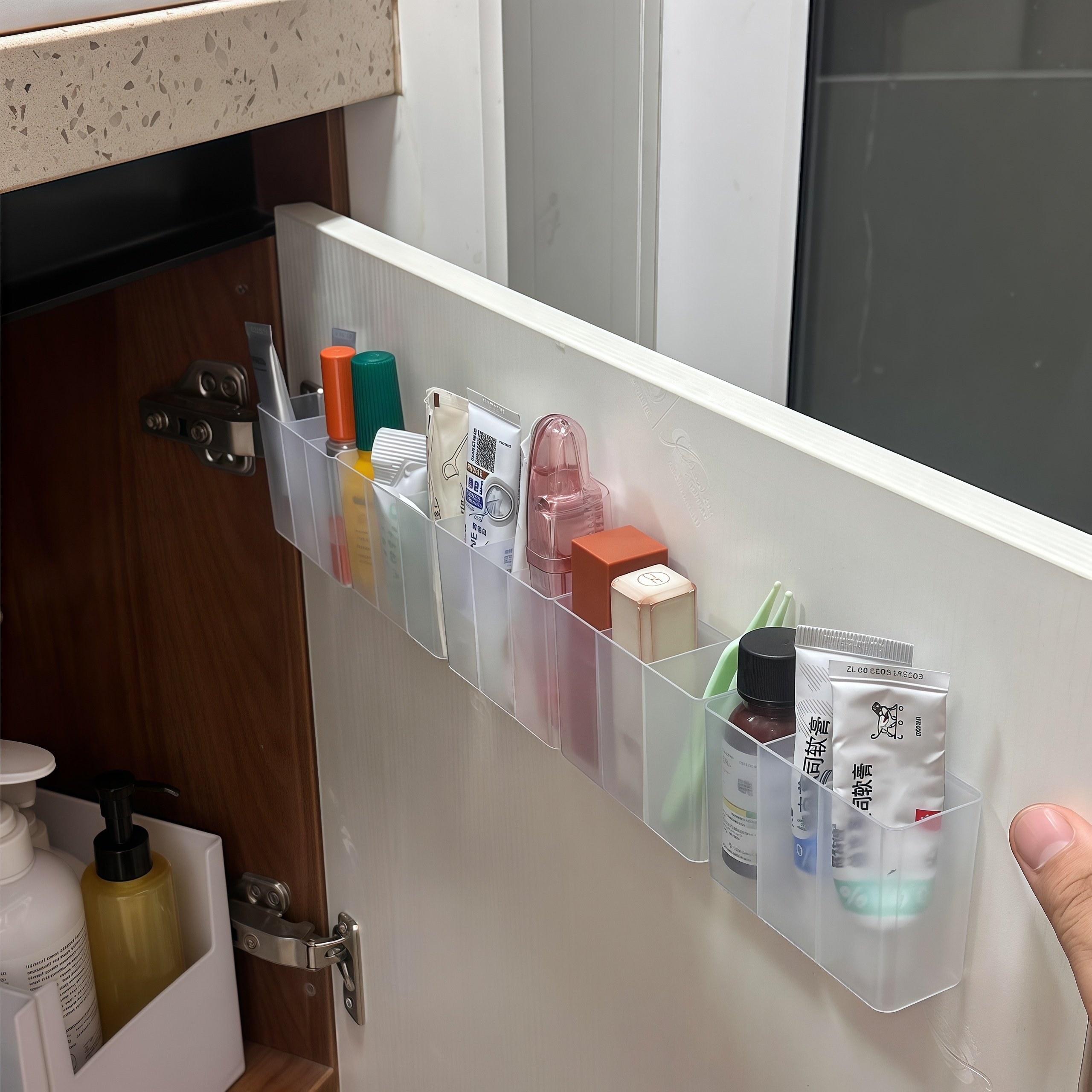 药膏收纳盒软膏收纳神器壁挂式免打孔分格盒小型杂物收纳置物架,淘宝优惠券,粉丝福利购,淘宝优惠卷