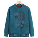 Elderly women's grandma wear thickened velvet warm sweater