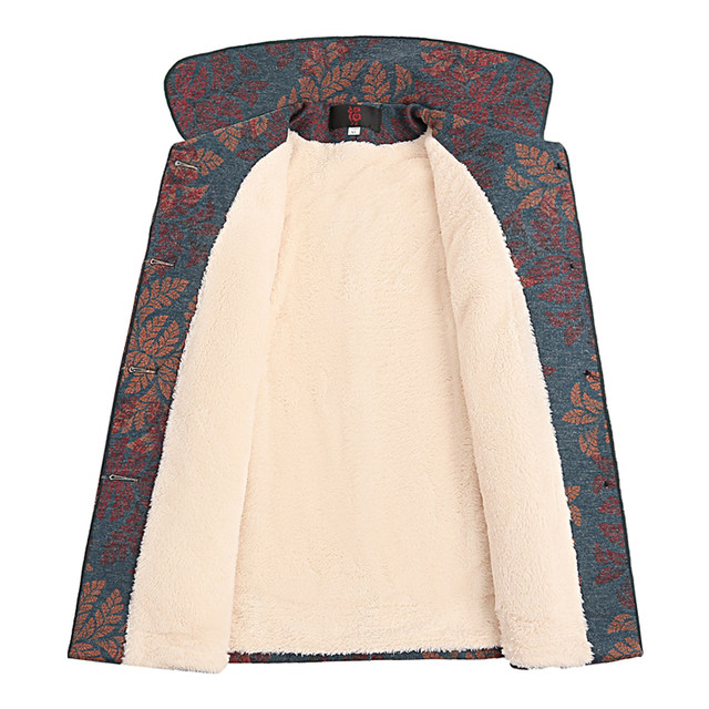 Middle-aged and elderly women's autumn and winter coats, mom's plus size velvet coat