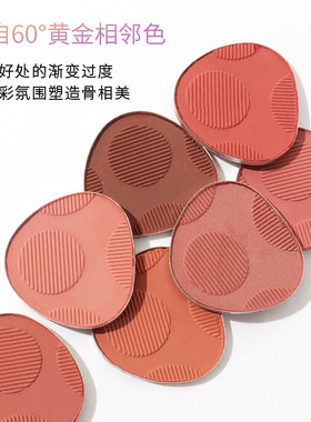 COSER妆好物MISSROSE八色腮红盘眼影干枯玫瑰脏橘膨胀色收缩色