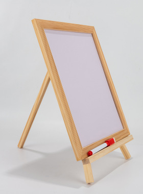 小黑板儿童书法字画画板商店写字板带支架板家居可移动木质摆件