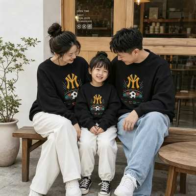 MYJU官方2026秋冬亲子儿童卫衣连帽衣