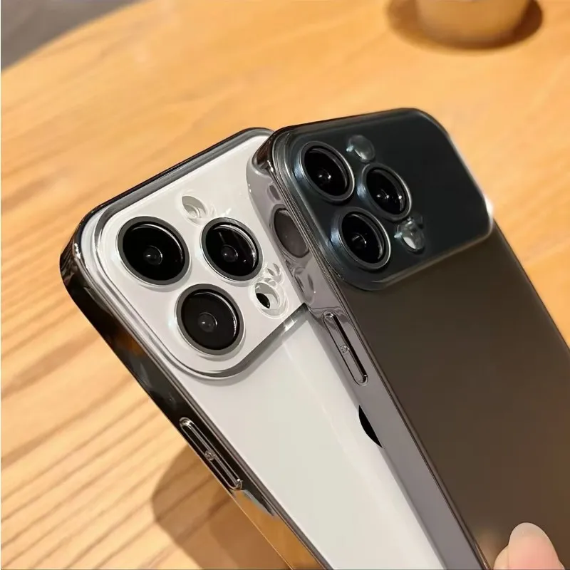 适用iPhone17PROMAX电镀大视窗手机壳AG磨砂苹果16一体护镜保护套 - 图0