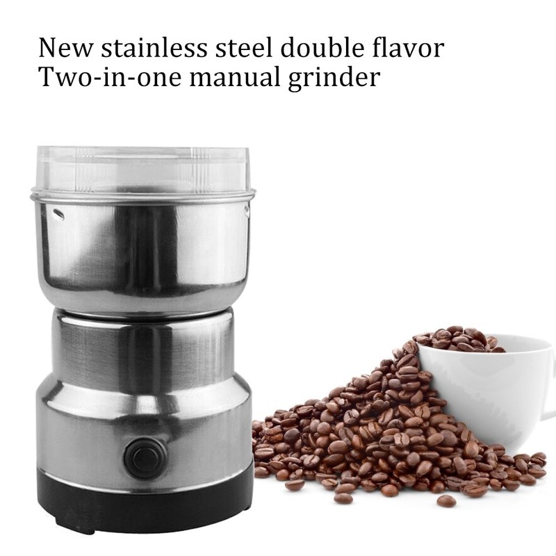 150W Stainless Steel Electric Coffee Grinder Small Coffee Be - 图0