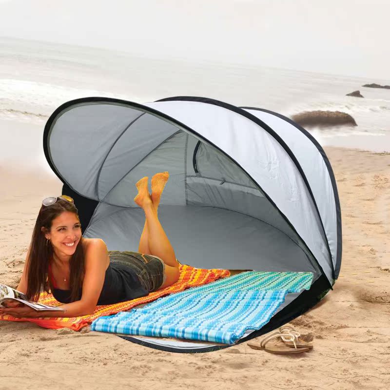 Pop up summer Automatic beach tent 2-3 people speed open qui - 图0