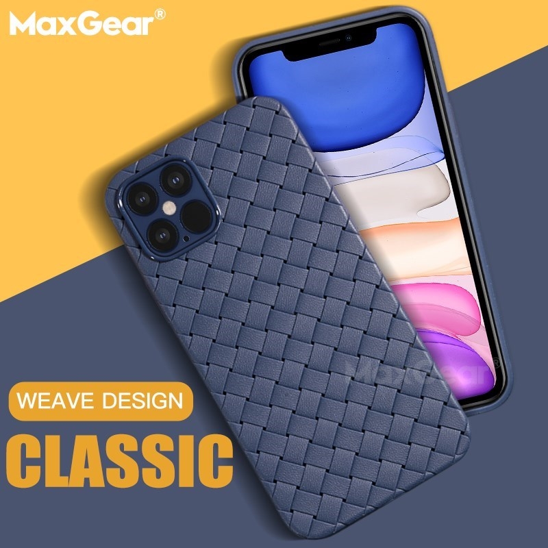 Breathable Weave Pattern Soft Case For iPhone 12 mini 11 Pr - 图0