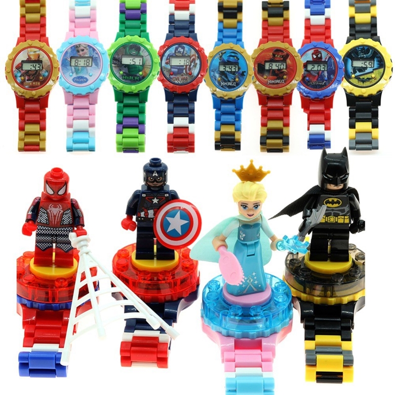 26 Designs Marvel Spider Man Frozen Elsa Children Watch Bui-图1