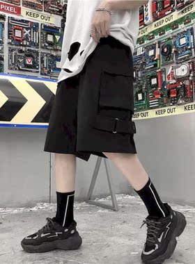 Men women's Cargo shorts Korean students loose summe