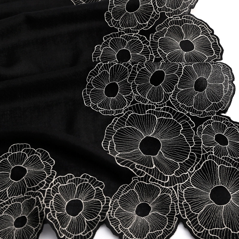 新款奢礼进口山羊绒披肩 印度手工刺绣钉珠高贵黑色披肩围巾松弛,淘宝优惠券,粉丝福利购,淘宝优惠卷