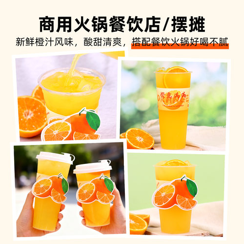2kg柳橙味浓缩果汁 高倍果味浓浆 商用液体水果茶原料柳橙多口味 - 图2