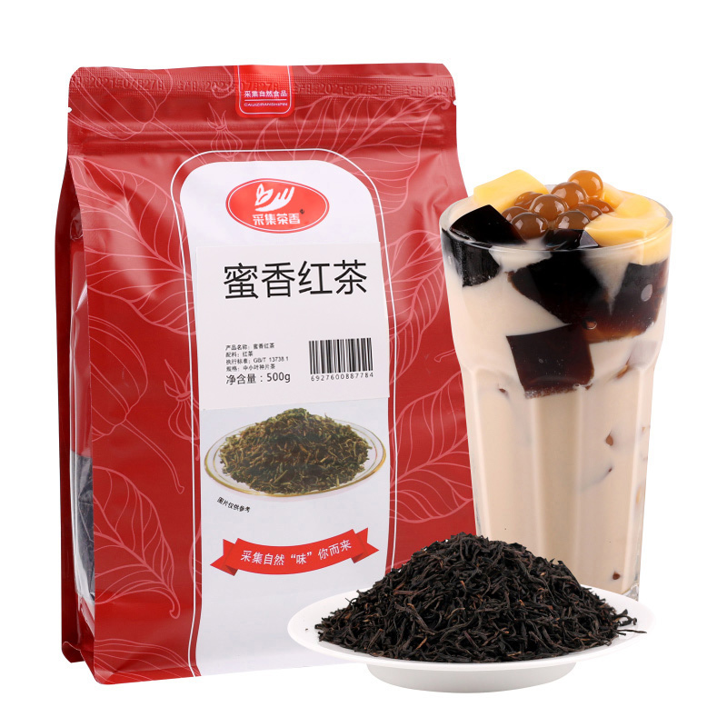 500g采集茶香蜜香红茶袋装 条形红茶叶 珍珠奶茶调配专用商用原料 - 图3