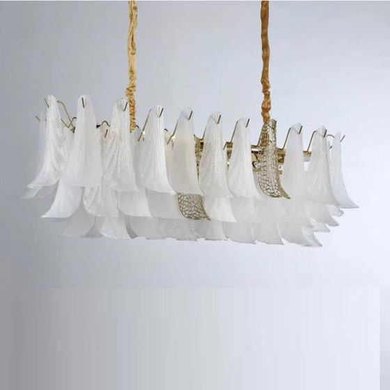 American designer French light luxury glass living room main chandelier creative art villa bedroom art banquet light